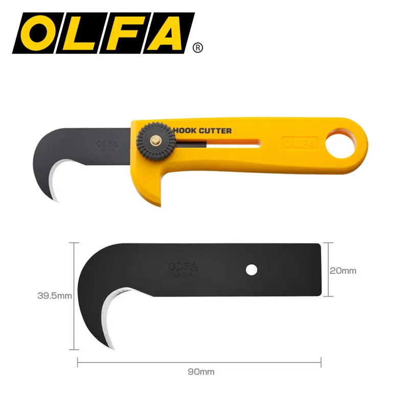 Japanese original OLFA HOK-1 heavy-duty hook knife industrial hook knife box opening knife/unpacking tape/special cutting knife HOB-1 carbon steel