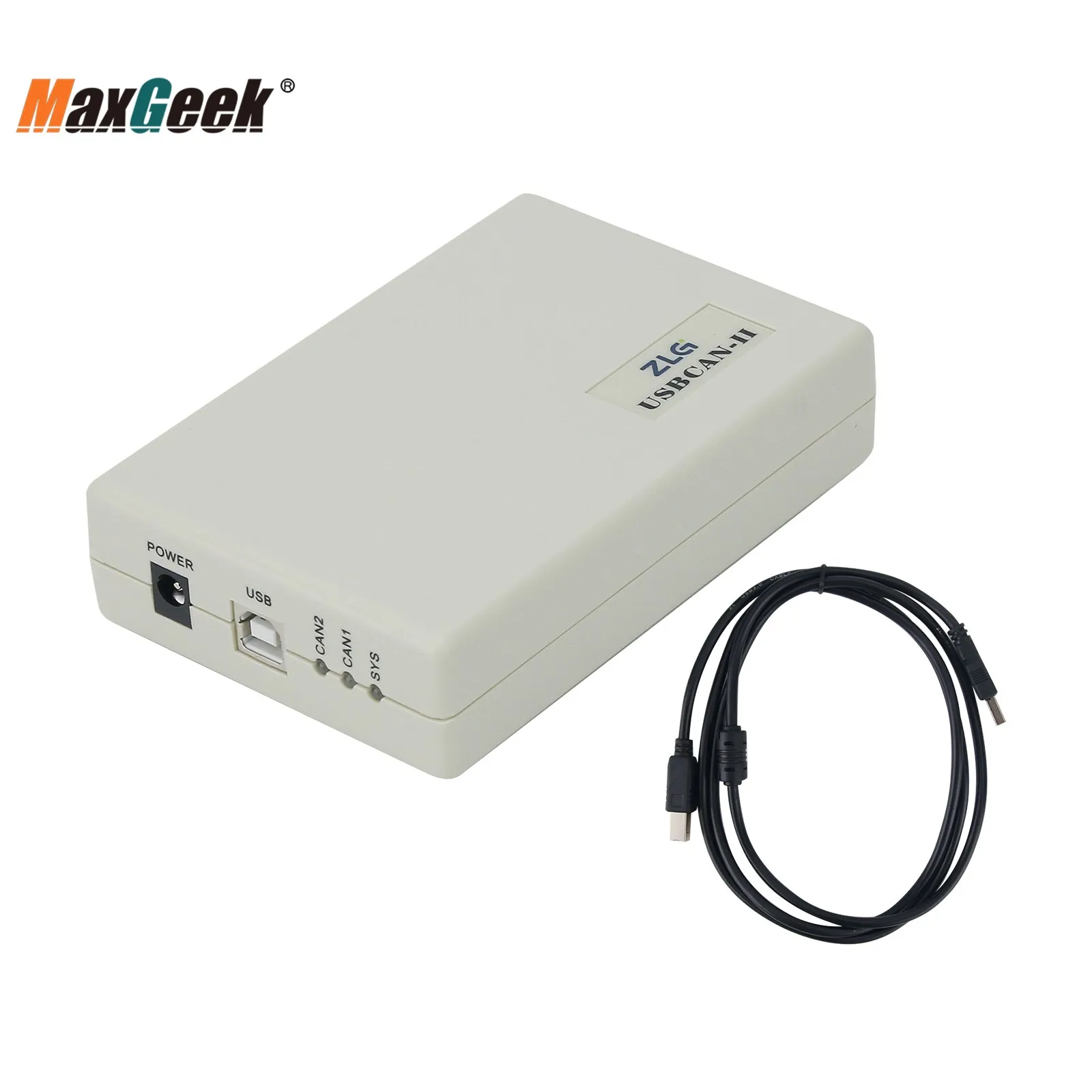 Maxgeek ZLG USBCAN-II USB to CAN Adapter CAN Bus Analyzer Debugger with 2CH CAN Interface for Linux System