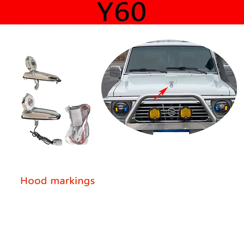 Suitable for Nissan Patrol Y60 Hood Emblem Aftermarket Part Nissan Safari Hood Emblem Available With or Without Light
