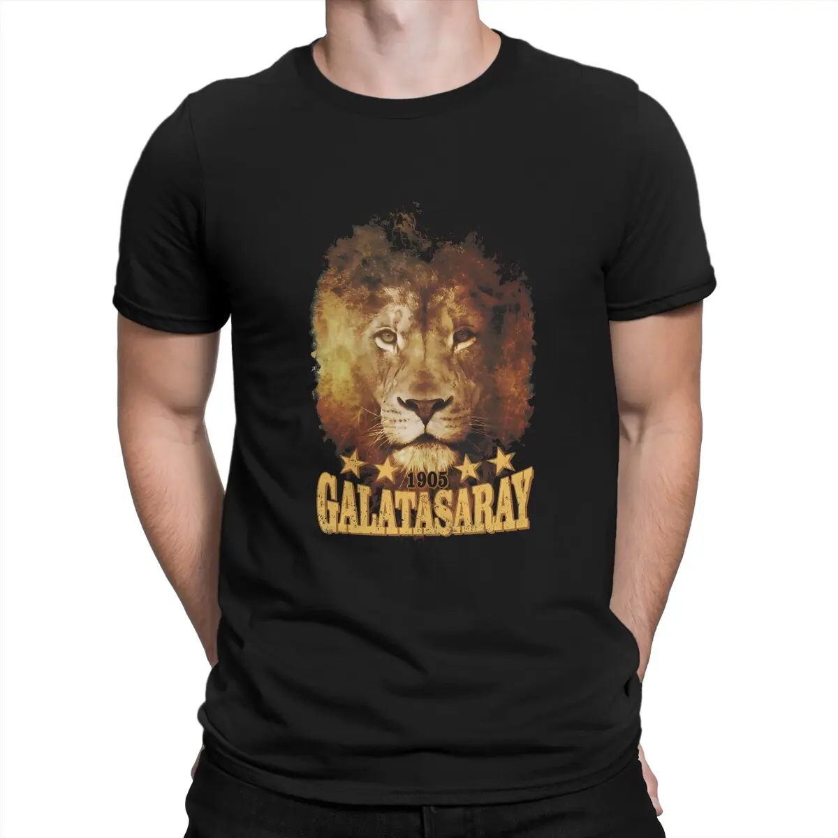 G-Galatasaray Newest TShirt for Men Lion 1905 4 Stars Round Neck Basic T Shirt Hip Hop Gift Clothes Streetwear