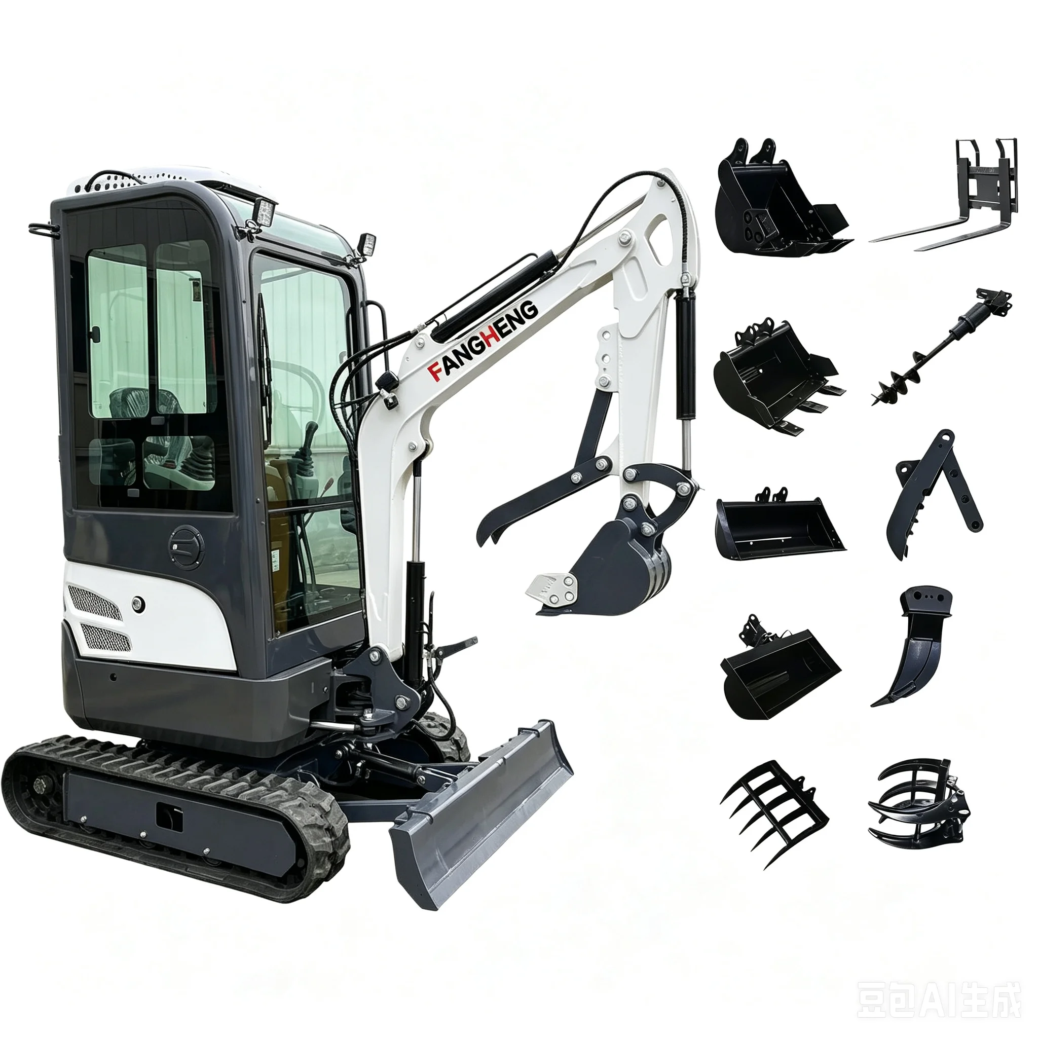 Customized New Model Small Kubota Engine Mini Excavator 1.5 Ton 2 Ton 1 Ton Digger Machine Farm Small Excavator