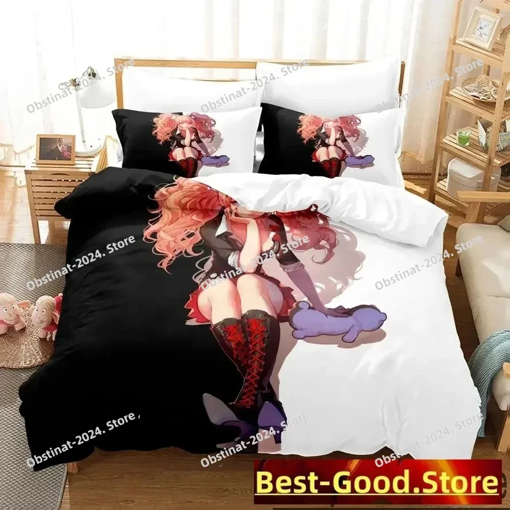 

Top Anime Danganronpa Monokuma Bedding Set Printed single Comforter Quilt Duvet Cover Pillow Case 3 Pieces Sets Kids Adult Size