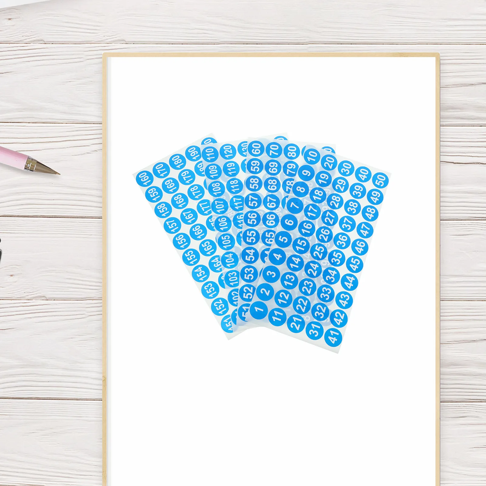 

8 Sheets Number Stickers Round Digital Labels Multi-Use Classification Sticker for Keys Jars Cabinets Bottles Organizing