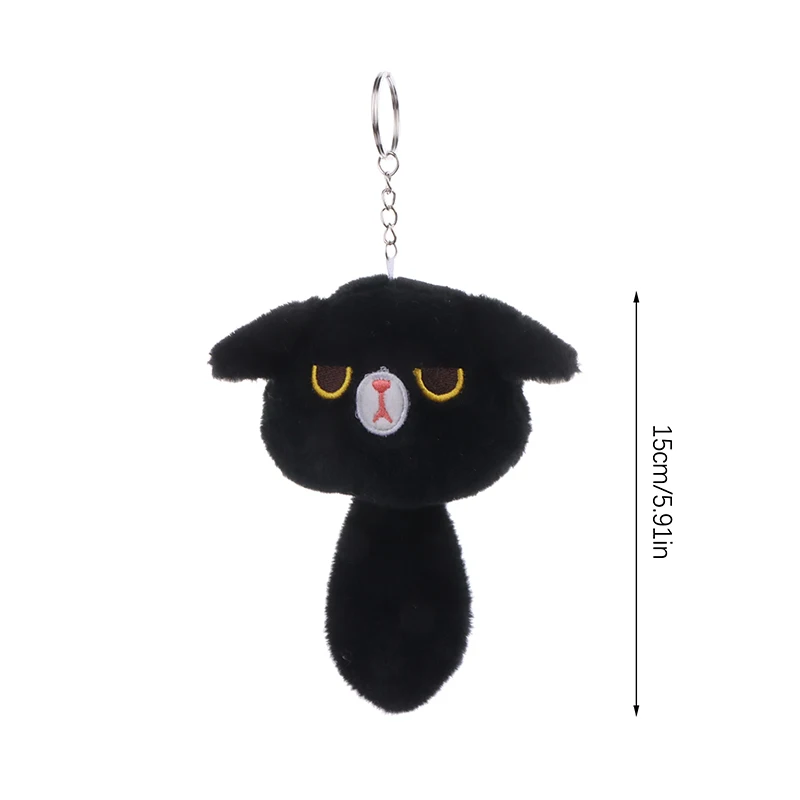 Cute Cat Keychain Pendant Plush Doll Toys Big Tail Keyring Pendant Backpack Charms Bag Decor Child Gifts Toy