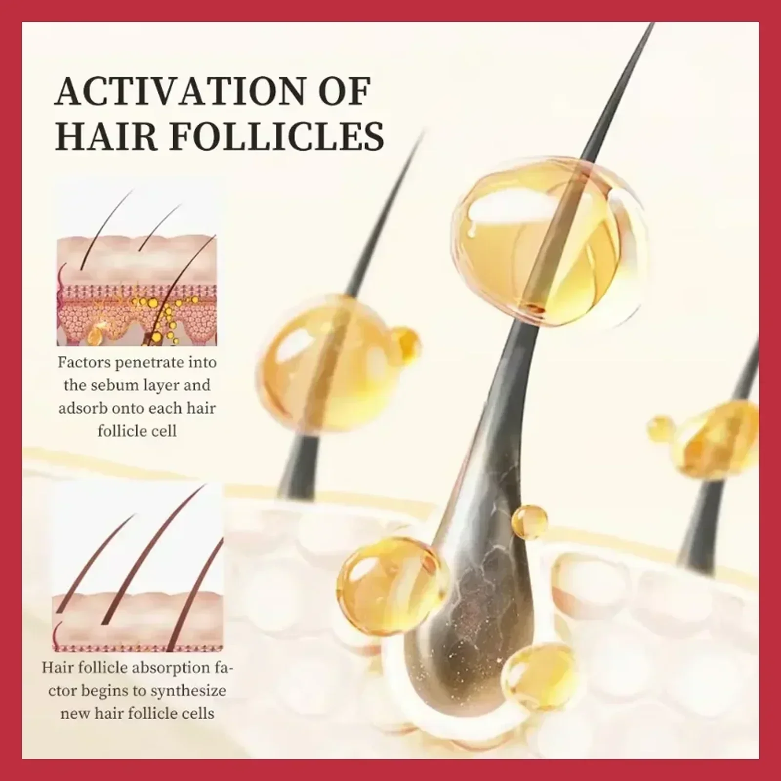 زيت نمو الشعر الطبيعي فعال لتساقط الشعر زيت أساسي مغذي لإصلاح كثيف الشعر التالف ترطيب زيت ناعم