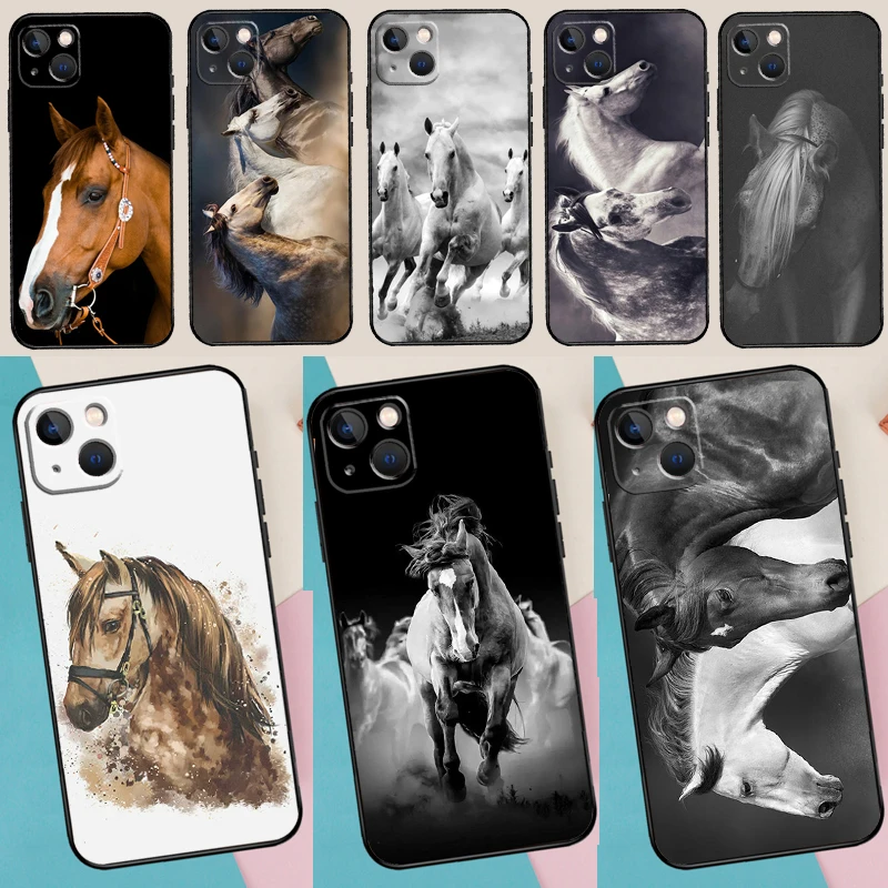 Funda para Teléfono con Diseño de Caballo, Potro y Jinete para iPhone 16 Pro Max 15 14 Plus 11 12 13 17 Pro Max 12 13 Mini 16e 17 Air Cover