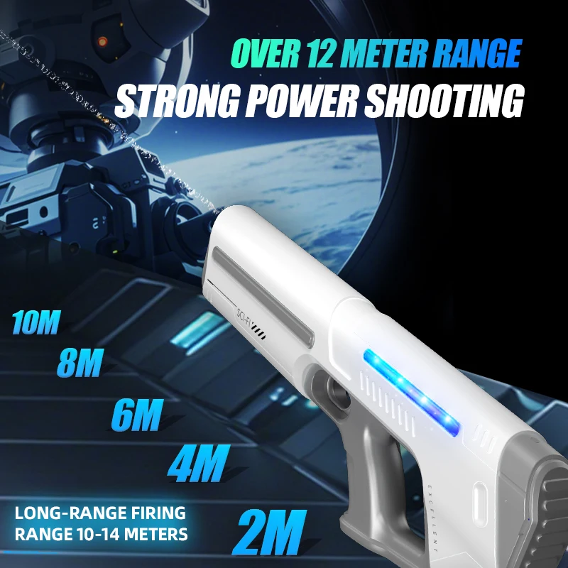 ベストセラーの子供用電動水鉄砲は、水を連続して噴射し、自動的に水を吸い上げ、長距離を発射できます。