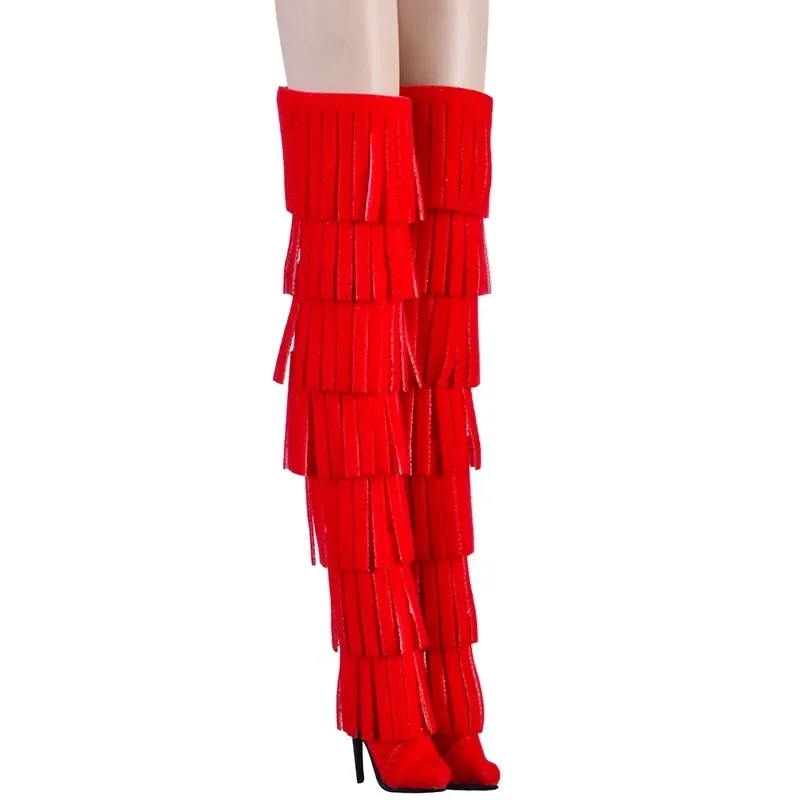 1/6 Bilancia di Colore Solido Nappa Tubo Lungo Stivali di Velluto Cavo Scarpe Action Figures Accessori per FR2 Obitsu Hobby Femminili Corpo