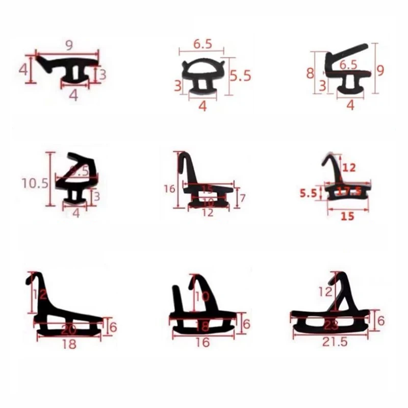 5M Broken Bridge Aluminum Window Rubber Sealing Strip Slot Type Aluminum Alloy Door And Window Rubber Strip Windproof Strip