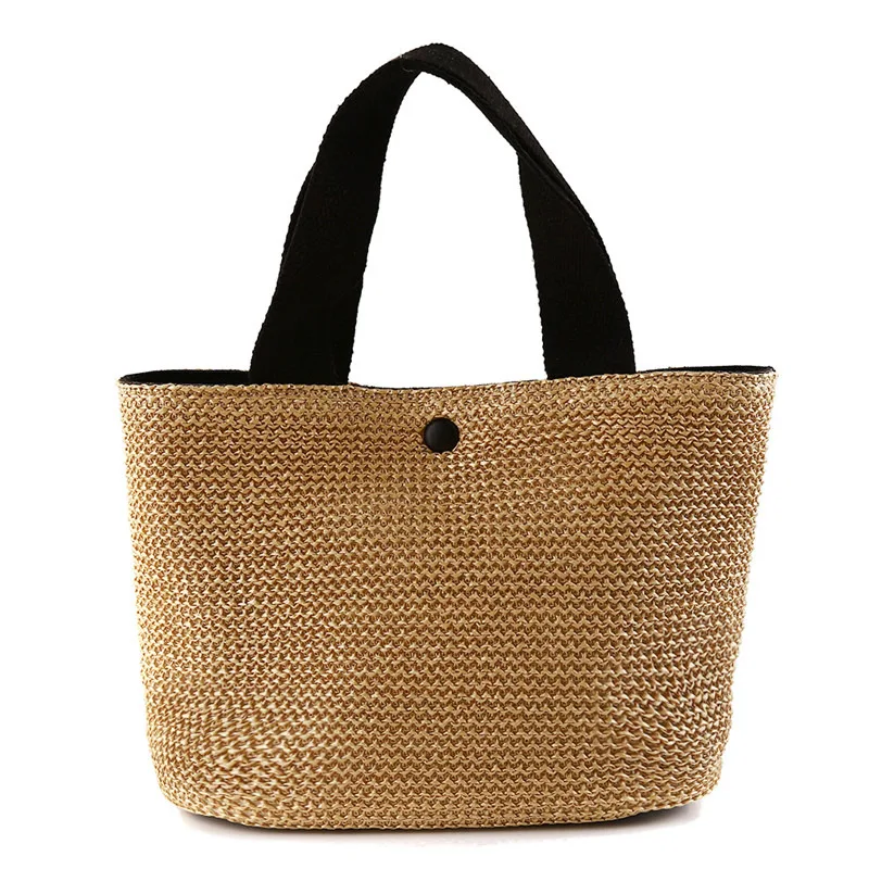 Elegant Ladies Straw Woven Handbag Women Holiday Beach Casual Tote Top-Handle Bags Fashion Retro Shoulder Bags 2023