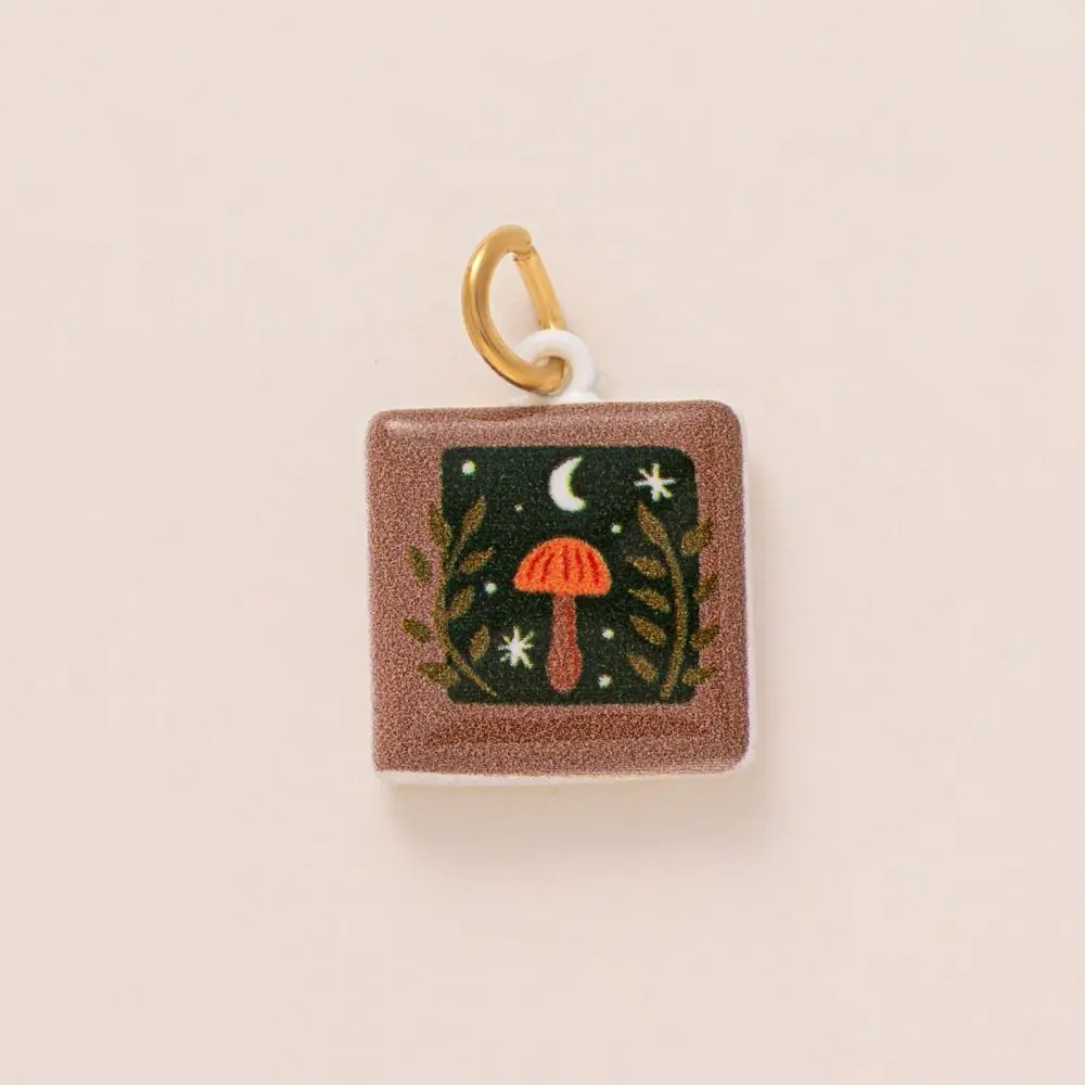 New Colorful Hand-Drawn Pendant Charms Handcrafted DIY Jewelry Charms Gift Geometric Shape Making Connector Charms Making