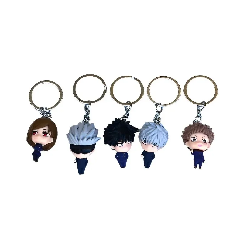 주술회전 애니메이션 피규어 키체인, 사토루 고조 이타도리 유지 카와이 인형 가방 펜던트, 후시구로 PVC 키체인 장식 선물