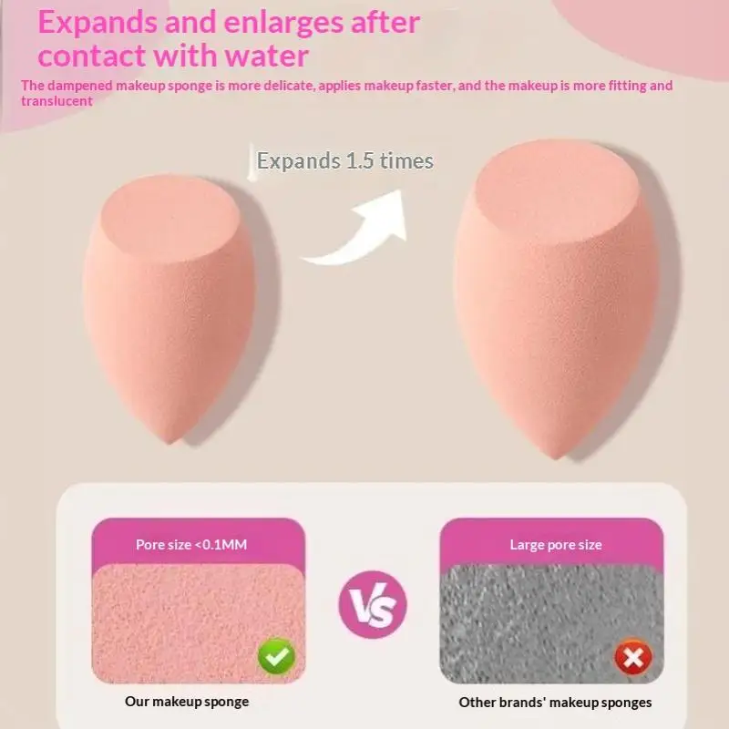6Pcs Soft Makeup Sponge Set  Application Cosmetic Puff for Foundation Loose Powder Concealer Reusable Beauty Makeup Tools