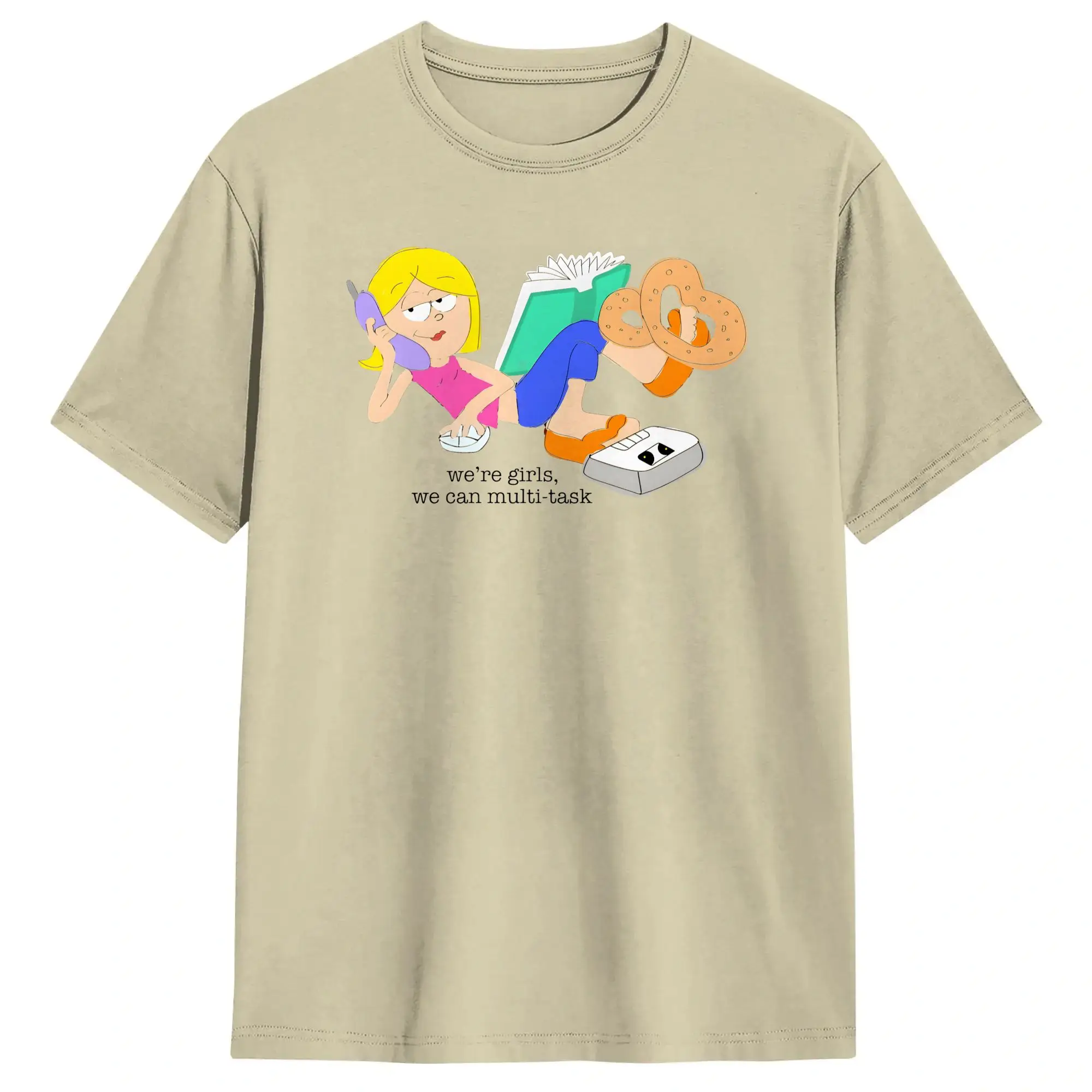 Lizzies McGuires Men's T Shirts  Novelty Tee Shirt Short Sleeve Crewneck T-Shirts Cotton Birthday Gift Clothes