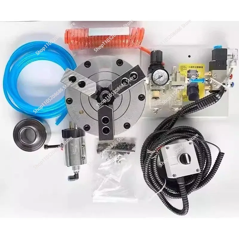 For Pneumatic Chuck Three-claw Hollow, 160/200/250 Complete Set of Modification, Chuck 6 8 10 Inches