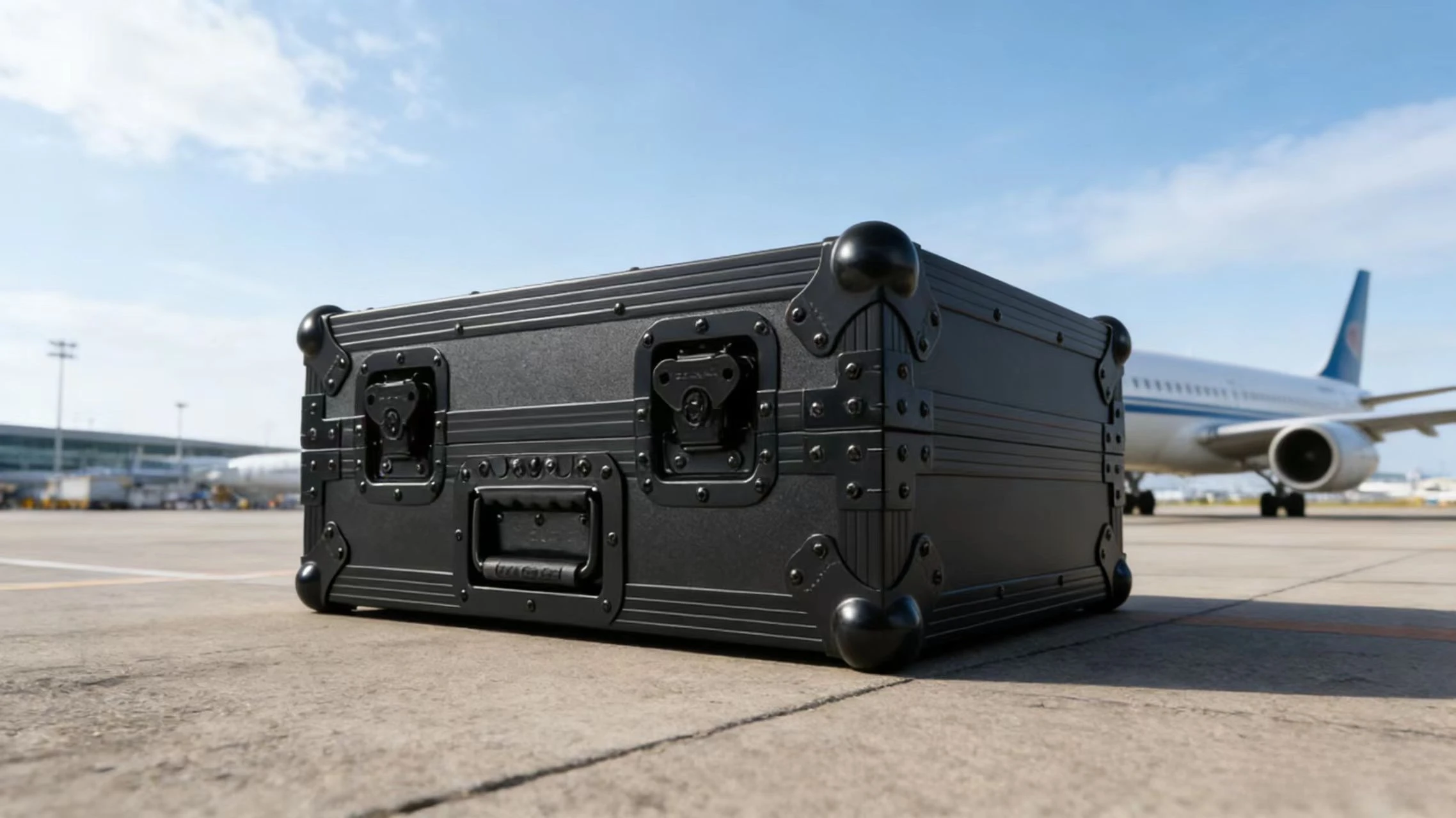 

For Brand New Black Label FZ1200BL DJ Turntable Flight Case With Heavy Duty Ball Corners And Removable Front Cover