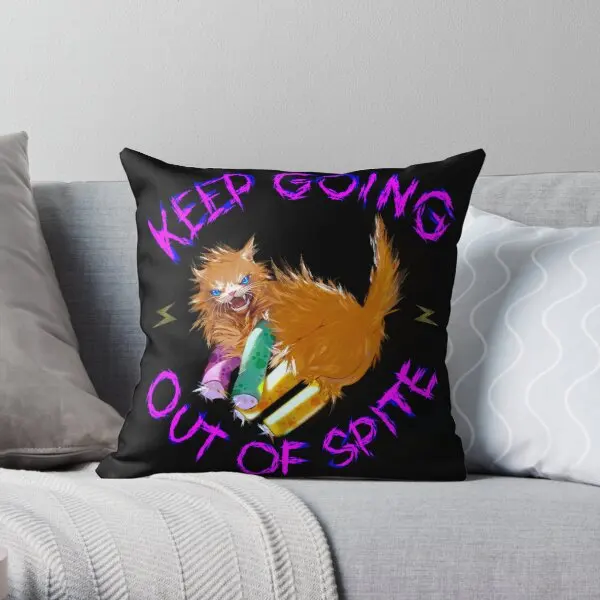 Keep Going Out Of Spite Scrunkly Tater  Printing Throw Pillow Cover Fashion Waist Square Soft Case Pillows not include One Side