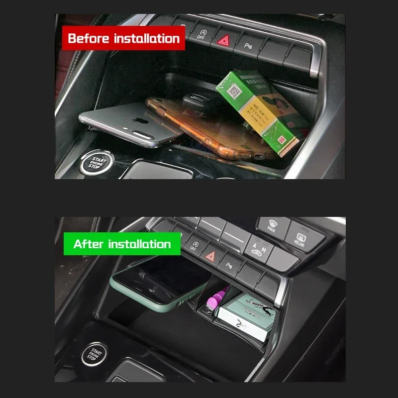 LHD ABS Storage Organizer for Audi A3 S3 8Y 2022 2021 2020 Sedan Hatchback Limousine Sportback Car Interior Accessories