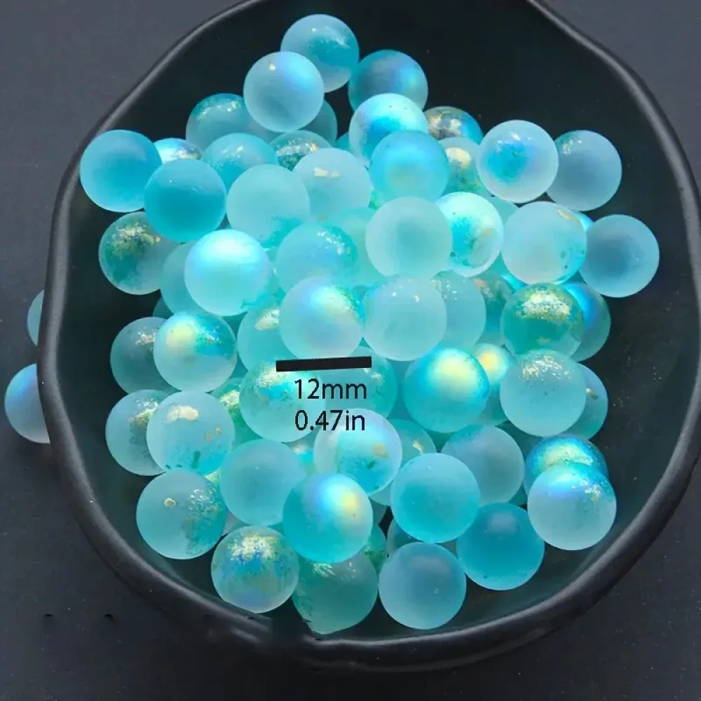 10pcs Glass Marbles With Starry Speckles, Fun Marble Games Accessories, Decoration For Aquarium, Yard, Bonsai, Pathway #6