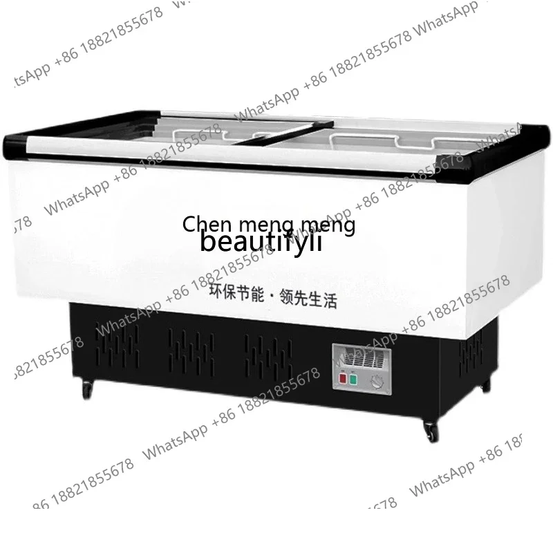 

Z189 Горизонтальная морозильная камера Коммерческий супермаркет шариковые шарики для пельменей Охлаждаемая витрина для барбекю с замороженными морепродуктами