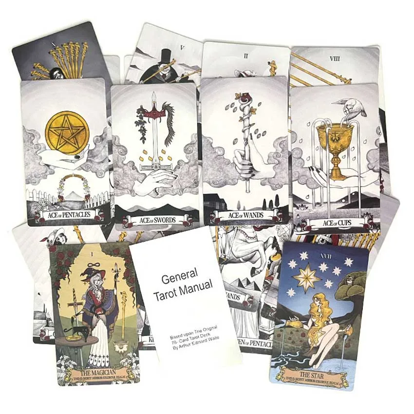 Secret Mirror Tarot Card Games Paper Manual 12x7 cm