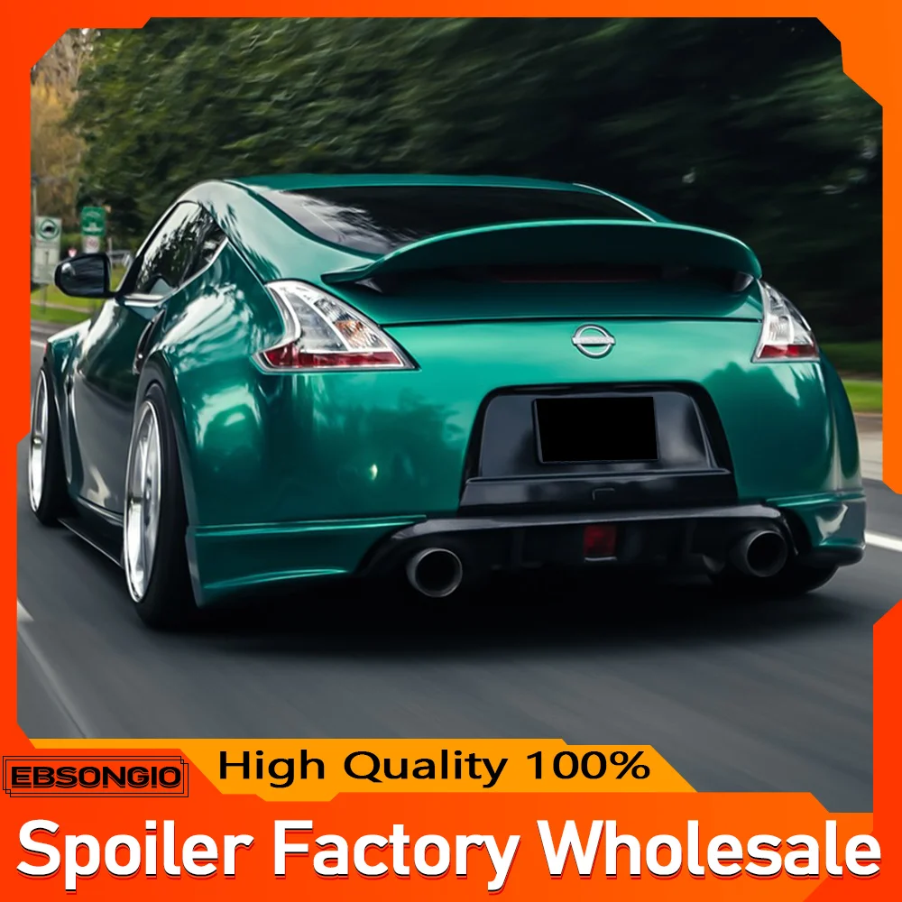 Fits 2009-2021 Nissan 370Z Coupe/Fairlady Z Duckbill Rear Trunk Spoiler Wing Lip FRP Unpainted Or Carbon Fiber