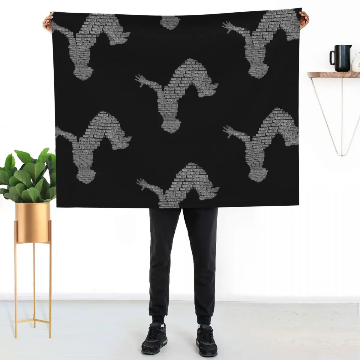 Parkour Man Free Running Gifts Throw Blanket Sofa Quilt Retros Nap Bed christmas decoration Blankets For Baby Blankets