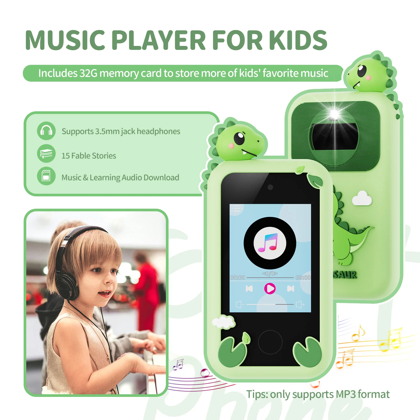 INOCTI enfants téléphone intelligent jouet enfant en bas âge Mobile éducatif apprentissage double caméra lecteur de musique jouets pour cadeaux d'anniversaire de noël