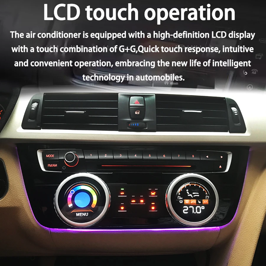 For BMW 3 Series F30 2013-2019 Climate Control LCD AC Panel Upgrade Display Screen Climate Display Touch Screen 2.1-inch