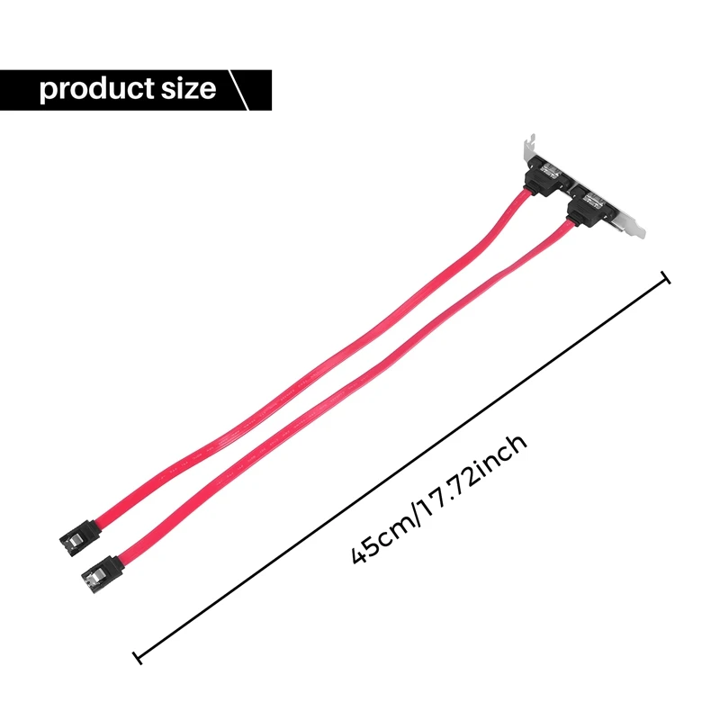 

New Dual Port SATA Serial ATA Cable to ESATA Bracket Adapter Cable