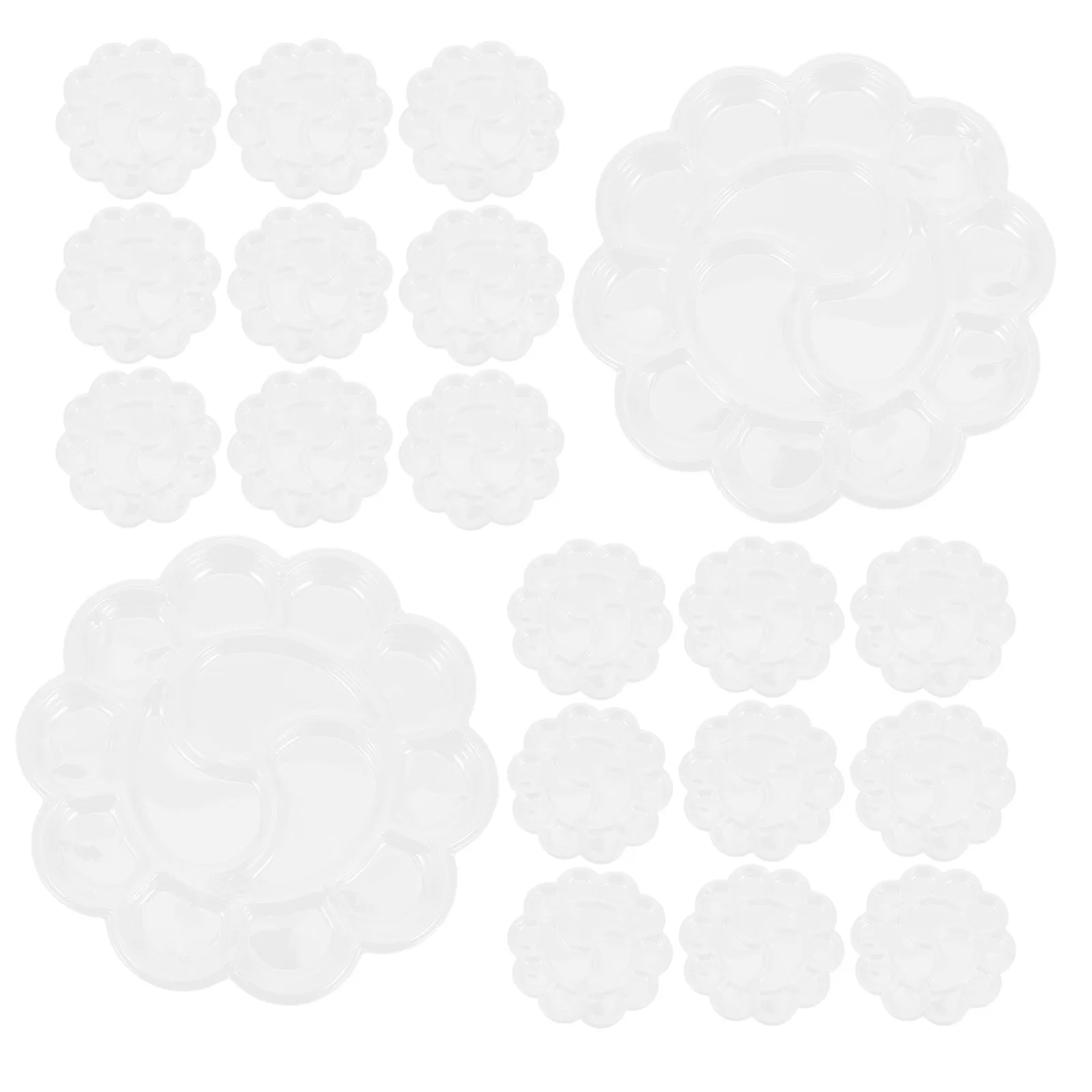 60 pcs Footprint Paint Tray Palette for Watercolor Art Supplies, Bulk Artist Painting Tools