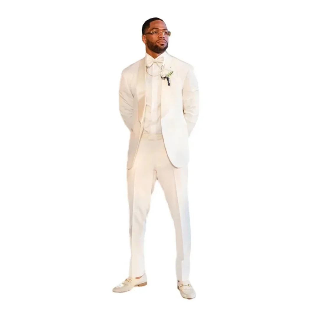 Men's tailcoat two-piece set, single button shawl, lapel suit (jacket+trousers), wedding groom's dress, dance party, business