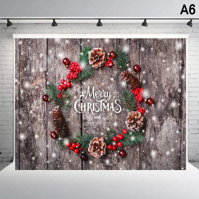 1PC Winter Christmas Backgrounds Kids Adult Photography Props Child Baby Snowy Xmas Pine Trees Decors Photo Studio Backdrop