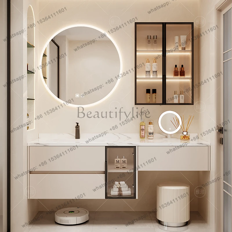Sink Decorations Bathroom Cabinet Luxury Makeup Customized Display Cupboard Gadgets Space