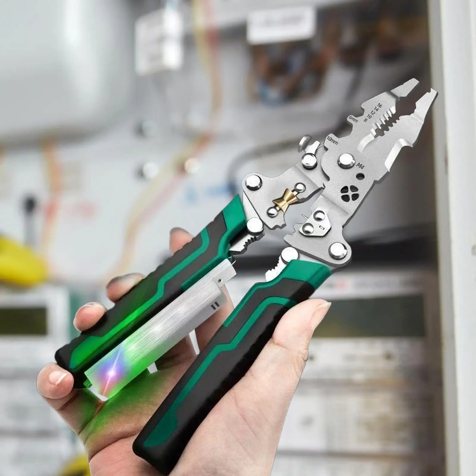 

Инструмент для зачистки проводов 8 в 1, тестер напряжения, плоскогубцы, детектор переменного и постоянного тока, ручной инструмент для автомобильных школьных научных проектов