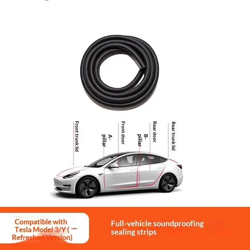 Car Rubber Sealing Strip Sound Insulation Dust Proof Windproof Flexible for Auto Door Window Hood Trunk Gap Filler