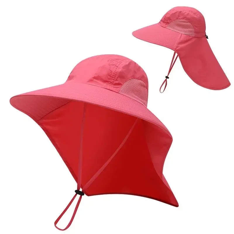 Sombrero de Sol de ala ancha con solapa de cuello para hombres y mujeres, ajustable al aire libre, protección UPF 50 +, gorra de Safari, senderismo,