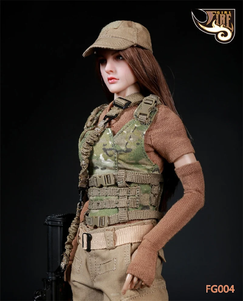 Fire Girl Speelgoed FG003 FG004 1/6 Vrouwelijke Soldaat Militaire Leger Uniform Camouflage Tactische Combat Pak Laarzen Voor 12 "Action Figure