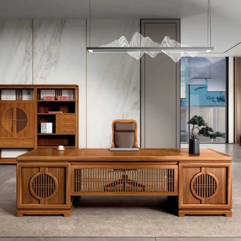 New Modern Chinese Wooden Desk Commercial Office Furniture Executive Table