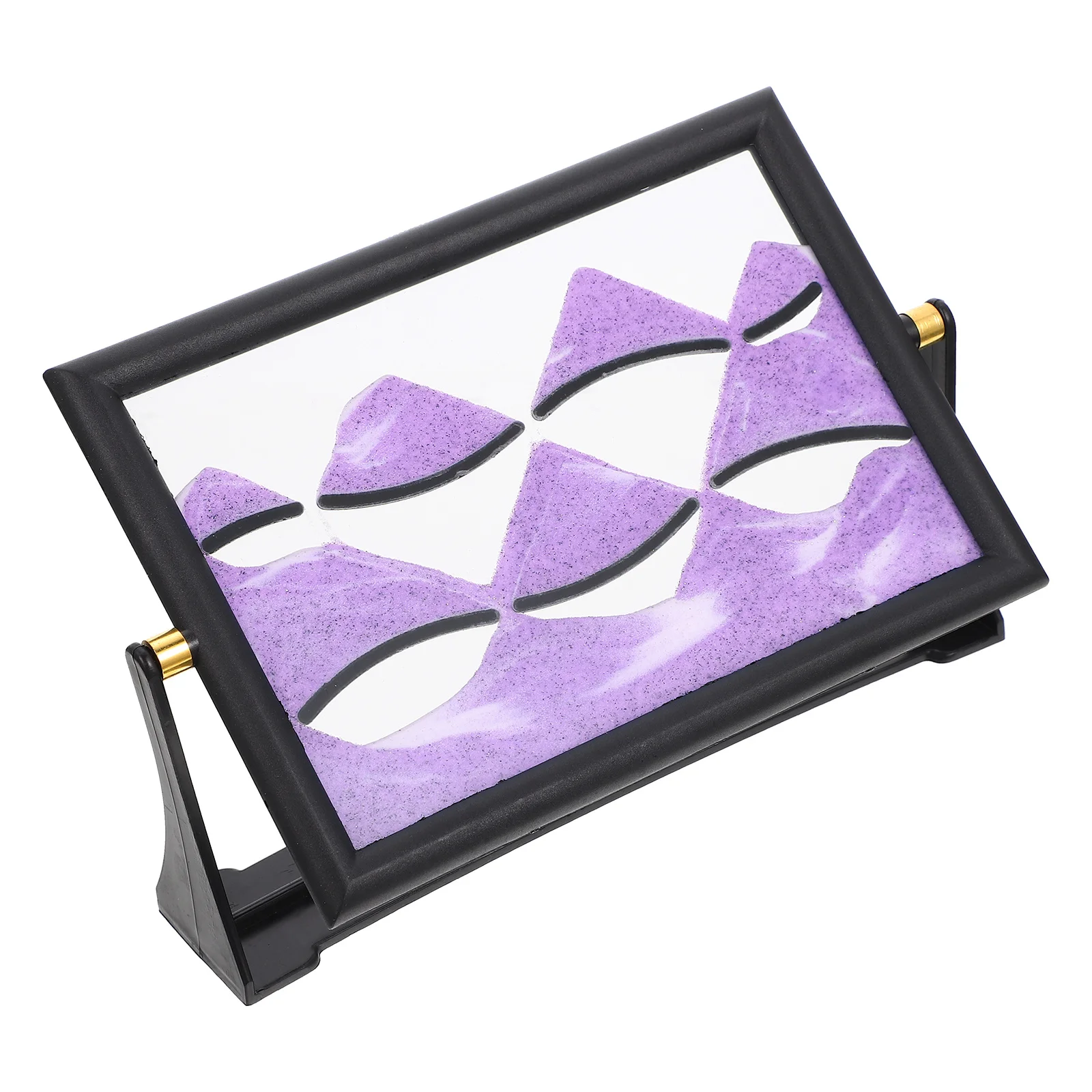 Moving Sand Painting Decor, Dynamic Sand Art Picture For Office Home Desk, High Transparency Glass Flow Design, Creative Stress