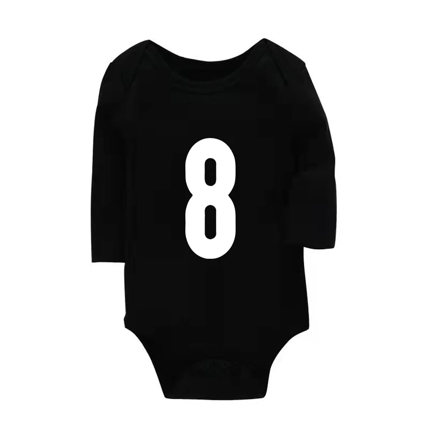 Number 1 2 3 4 5 6 7 ... Print Kids Bodysuit Customized T Shirt Baby Custom T-shirt Boys Girls Newborn Clothes 0-2 years old