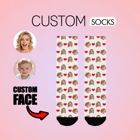 Custom Face Socks Personalized Photo Socks Funny Gift for Men Women Couples Friends Unique Custom Printed Socks