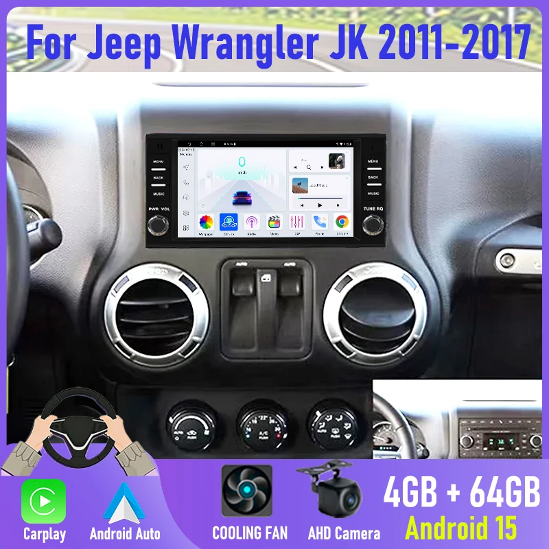 

Android 15 7” For Jeep Wrangler JK 2011-2017 Android Car Radio Stereo Auto Multimedia Player Head Unit Autoradio Navigation GPS