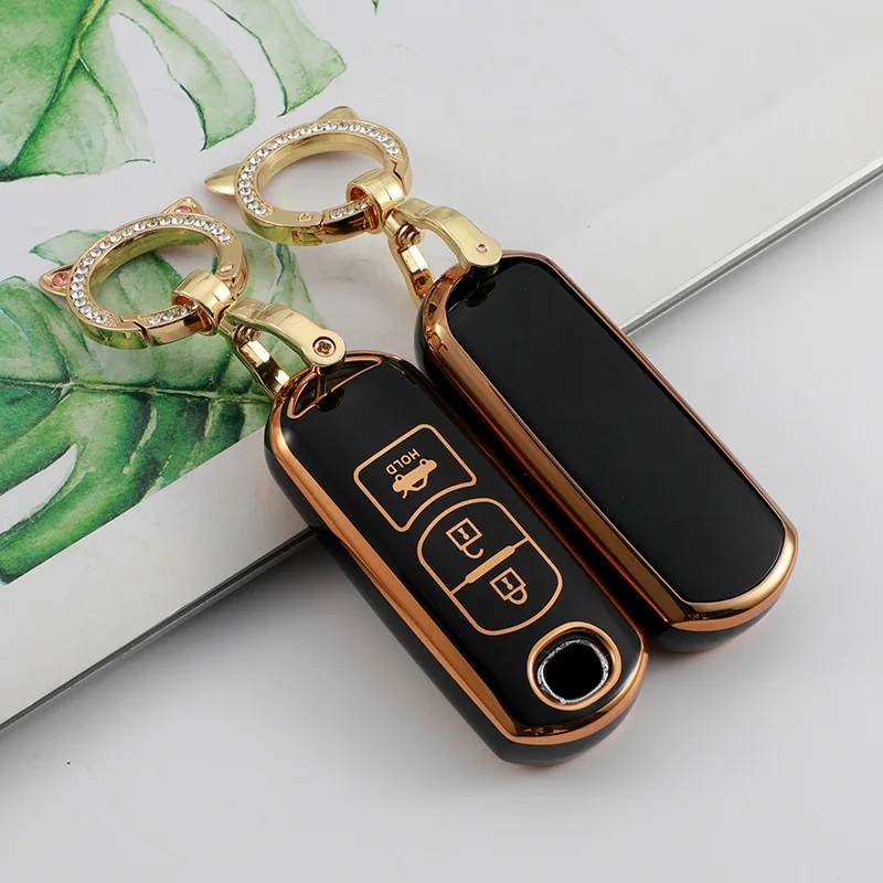 Soft TPU Car Key Case Cover For Mazda 2 3 6 Atenza Axela Demio CX-5 CX5 CX-3 CX7 CX-9 2015 2016 2017 2018 2019 Accessories