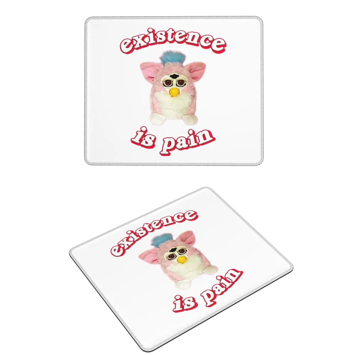 

Furby Existence Is Pain Mouse Pad Computer Keyboard Mouse Mat Gamer PC Laptop Desk Mat Office Accessories Table Mats