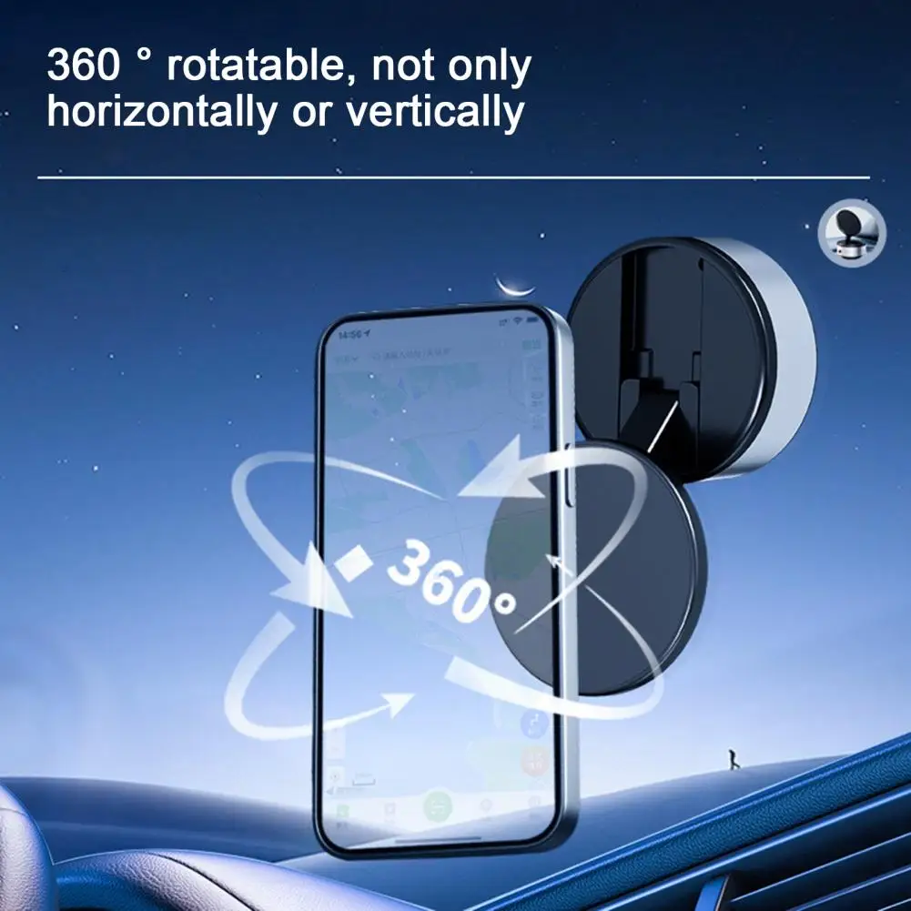 Soporte para teléfono con succión al vacío, soporte para teléfono de coche de aleación de Zinc, soporte eléctrico para teléfono de coche con succión al vacío con rotación de 360 grados para coche