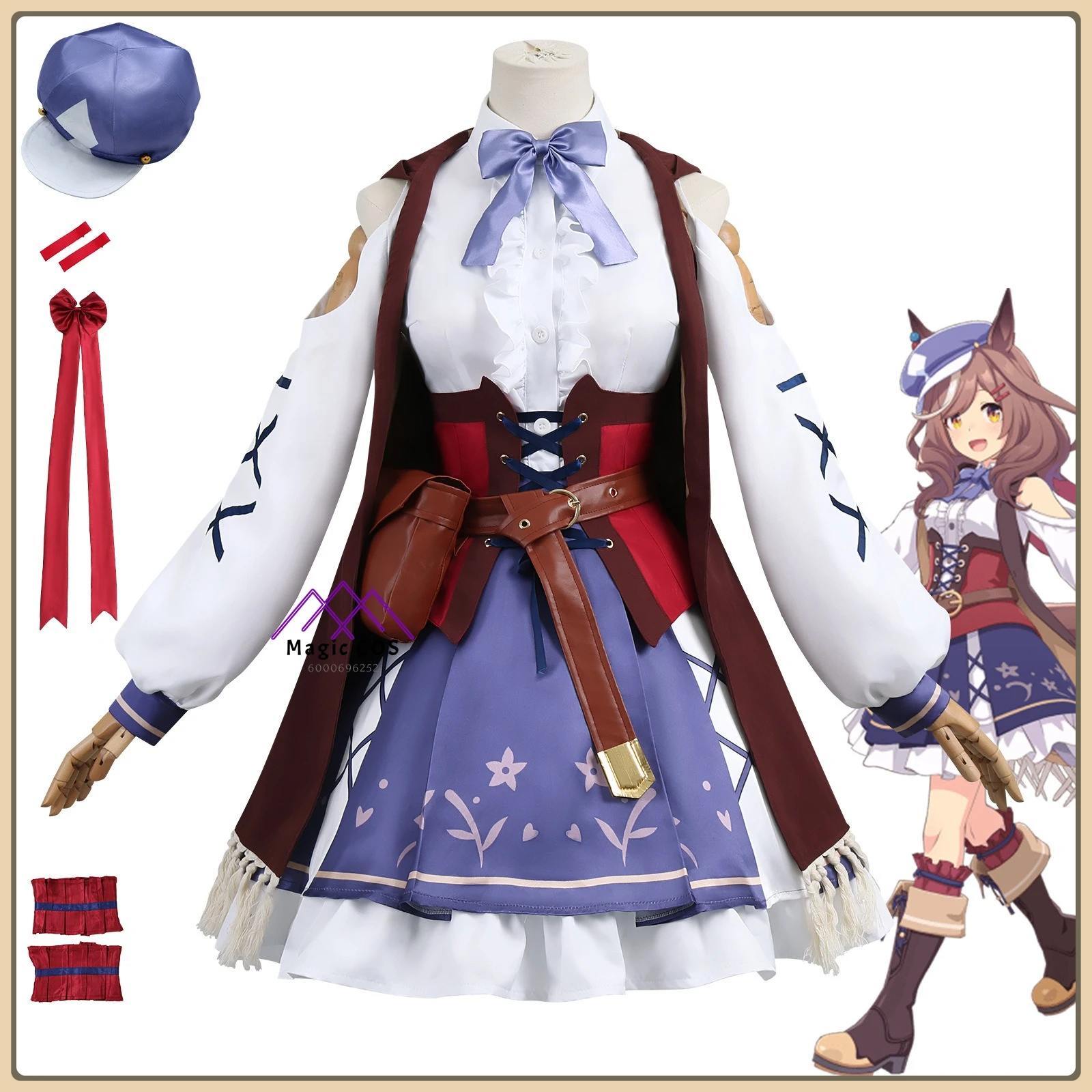 

Uma Musume Pretty Derby Matsuyo Shokyu Cosplay Costume Winning Outfit Style Full Set Anime Outfit for Women Comic Con Party