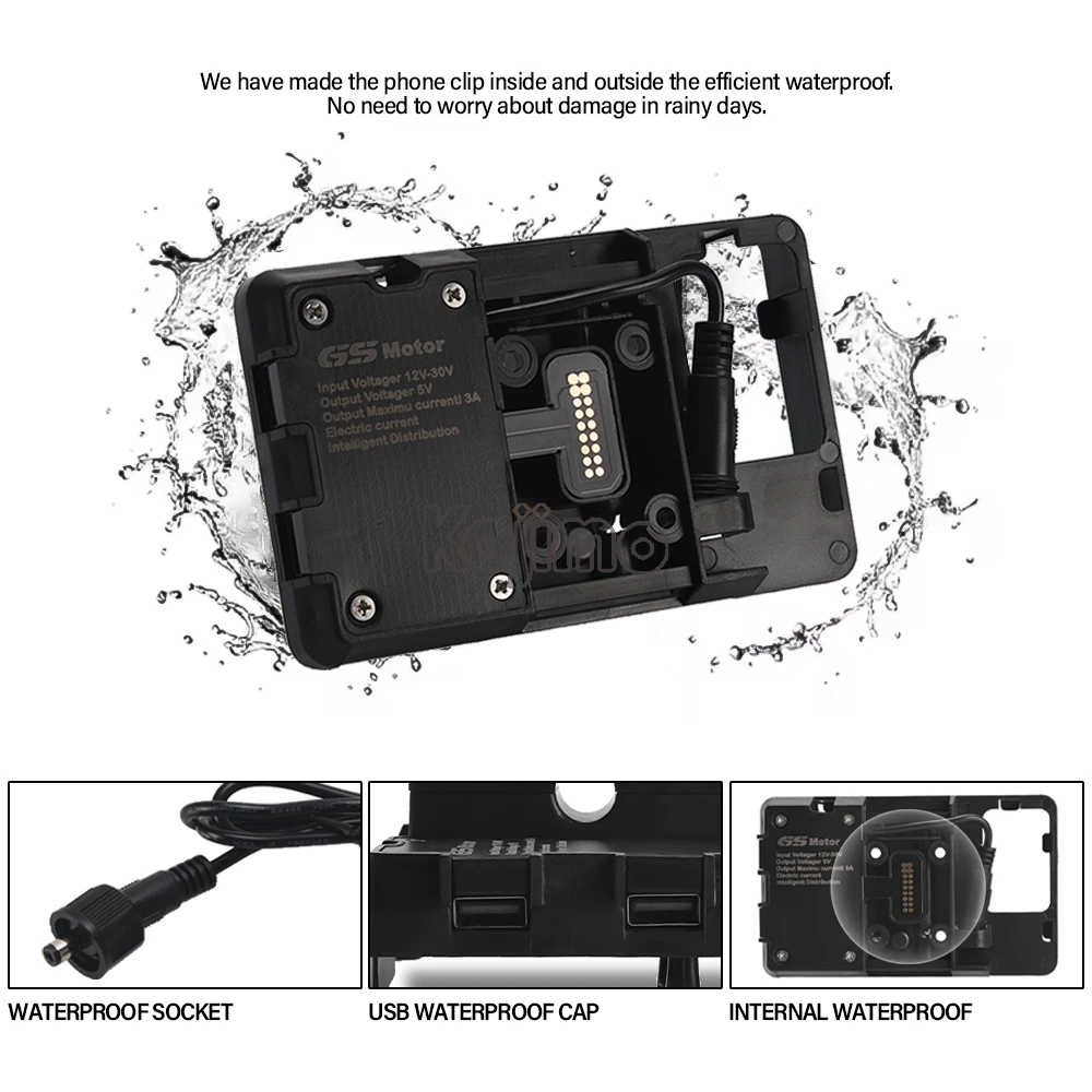 For BMW F700GS F800GS F900XR F900R S1000XR R1200RS S 1000 XR Motorcycle Wireless Charger USB Navigation Mobile Phone Holder 12MM view 4
