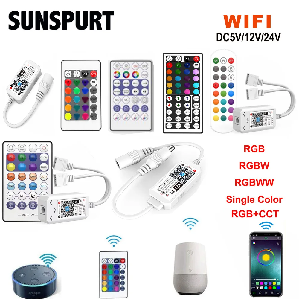 1-10PCS Magic Home 5V 12V 24V RGB Wifi Controller RGBW RGBWW RGB+CCT Bluetooth 2.4G Touch For 5050 2835 WS2811 WS2812B Led Strip