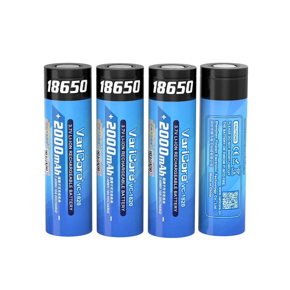 1-20 قطعة VariCore VC-1820 18650 2000mAh 3.7V بطارية ليثيوم قابلة للشحن للأدوات الكهربائية